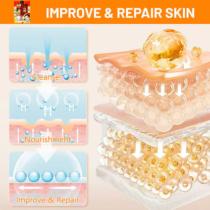 Organic Rejuvenating Anti Aging Whitening Vitamin C Brightening Acne Treatment Skincare Set Korean Skin Care Set