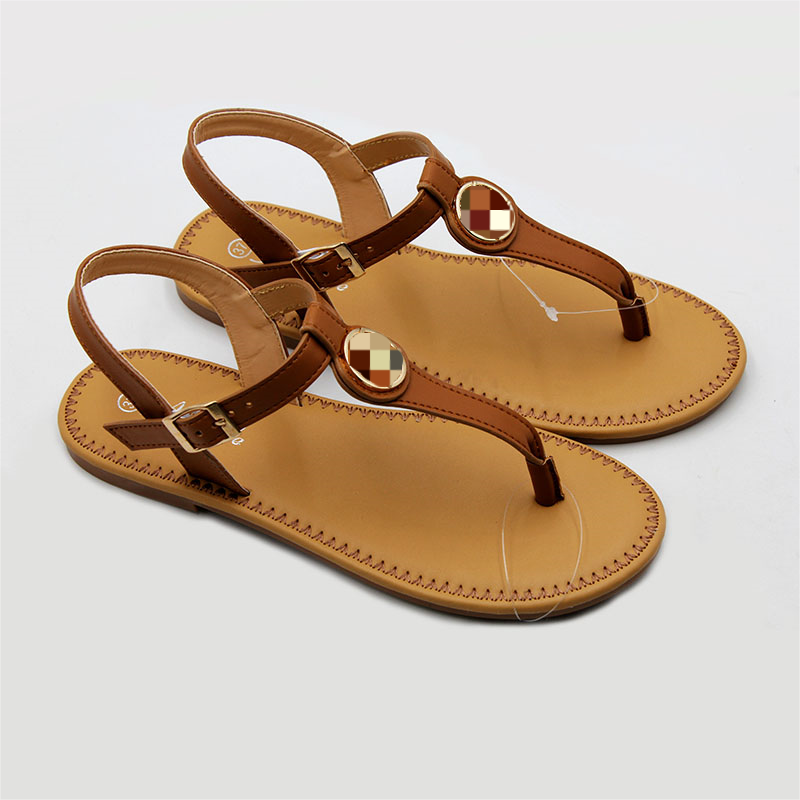 Latest summer elegant sandals pour femmes leisure pintoe flats outdoor non-slip handmade ladies shoes