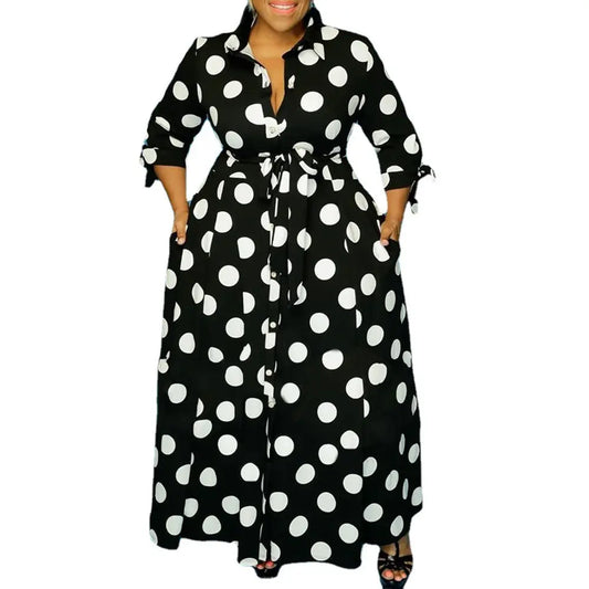 Plus Size Casual Dresses Fashionable Style Long Loose Dress for Big Women