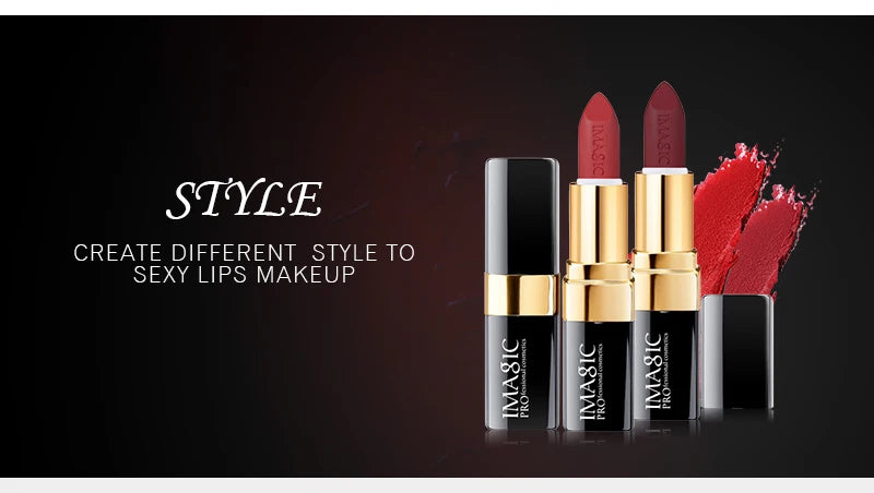 Lipstick Matte Waterproof Velvet Pigment Nude Rouge Waterproof Long Lasting Lip Profissional Cosmetics Beauty