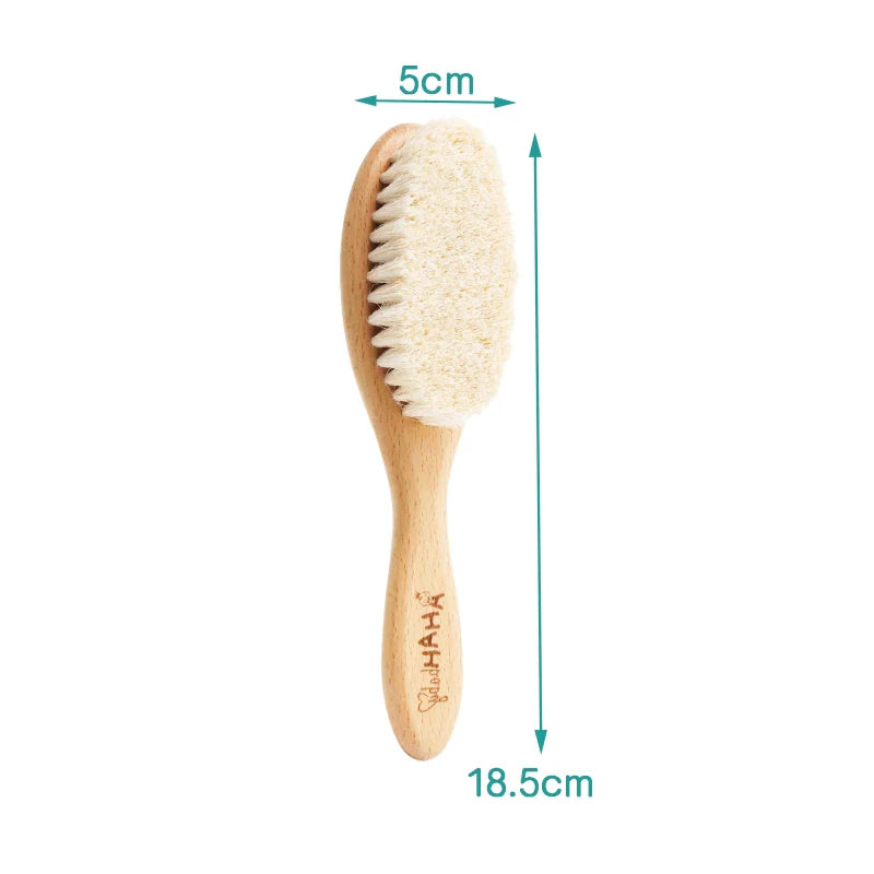 Baby Hair Brush for Hair Personalized Baby Brush Soft Goat Bristle Kids Hair Brush
