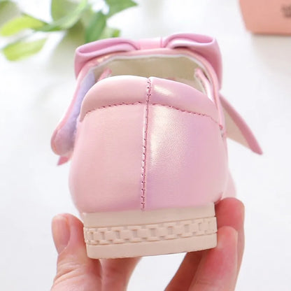Girls Princess Shoes Shallow Bowknot Metallic Color Fashion Sweet Girl's Mary Janes Shoes Light Non-slip 26-36 Kids Ballet Flats