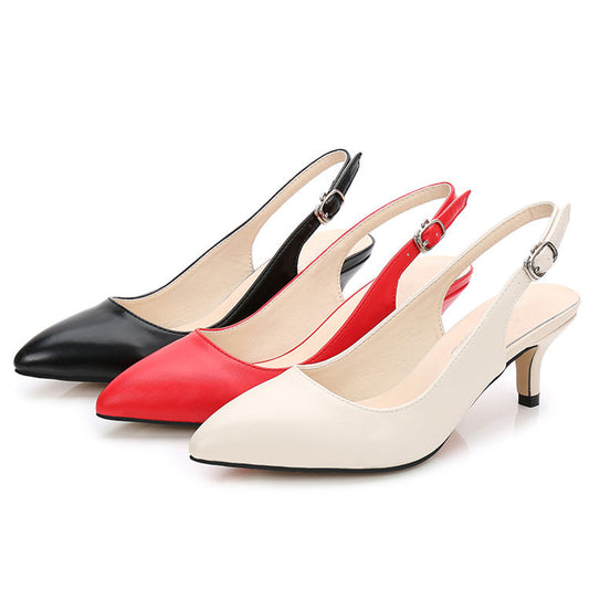 Formal work solid women high heel shoes