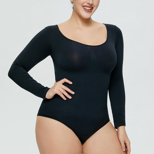 Best Shapers Long Sleeve Seamless Casual Girdle Trimmer Quick Dry Shapewear Women Bodysuit