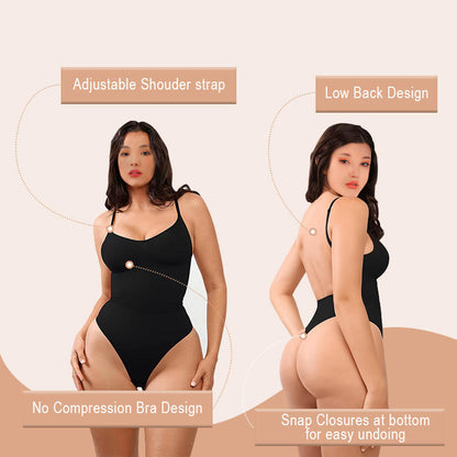 Tummy Control Seamless Shapewear Backless Body Shaper Sculpting Bodysuit for Women