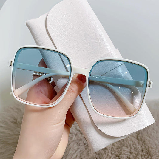 unglasses Ladies Trend Fashion Anti-UV Retro Women Oversized Sun Glasses Square Shades