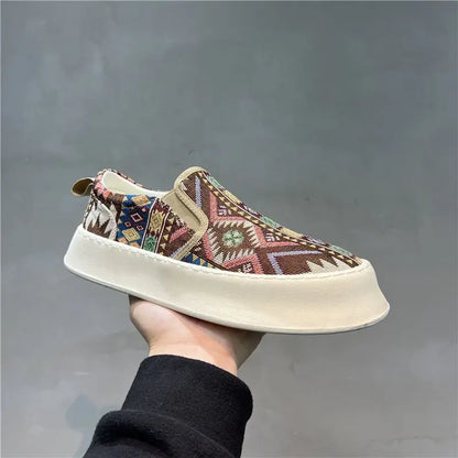 Latest Versatile Printed Fabric Trendy skateboarding high quality running sneakers walking style shoes chaussures de sport