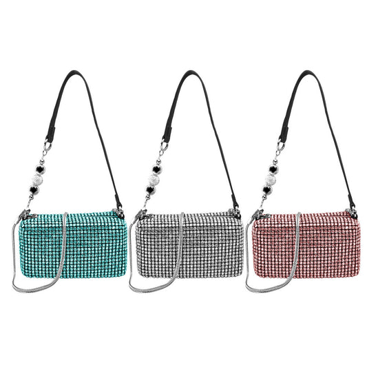 Diamond Women Evening Handbags Purse Glitter Clutch Bag Crystal Shoulder Crossbody Bags