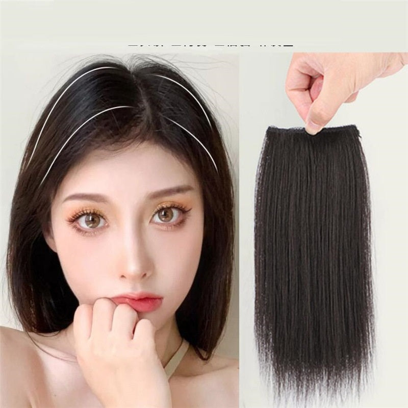 Wig piece hair root fluffy pad hair piece on both sides thickening hair volume invisible hair extension one-piece head hair   (Available)