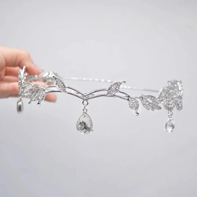 Exotic retro temperament tassel headdress female new rhinestone high-grade headband headband bridal crown hair accessories (Available)