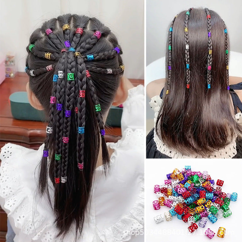Hair buckle dreadlocks Microfiber buckle girl sweet cool trendy hip-hop punk hair accessories ring  (Available)