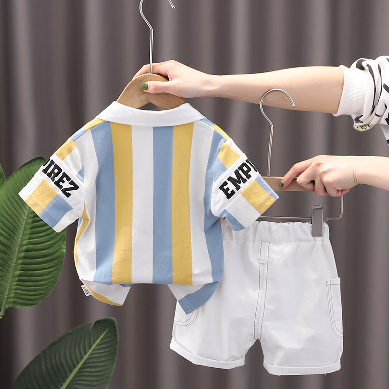 Summer Fashion Baby Boy Clothes Sets T-shirt  Toddler Casual Clothing Suits Children Kids Boys Outfits Suit