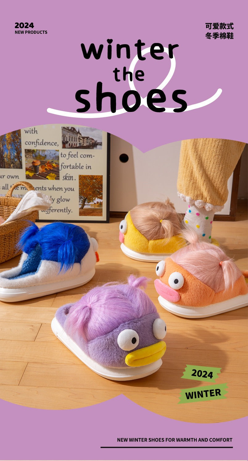 Carto0n cotton slippers for women