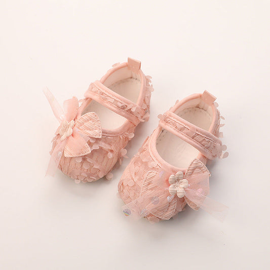 Baby Princess Shoes Non-slip Soft Bottom _ Pink  (Available)