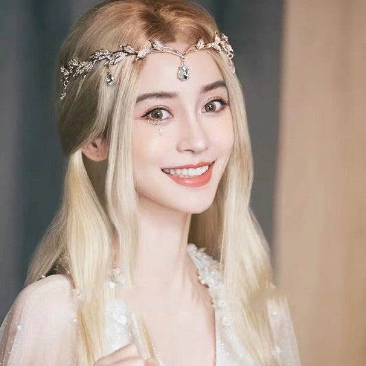 Exotic retro temperament tassel headdress female new rhinestone high-grade headband headband bridal crown hair accessories (Available)