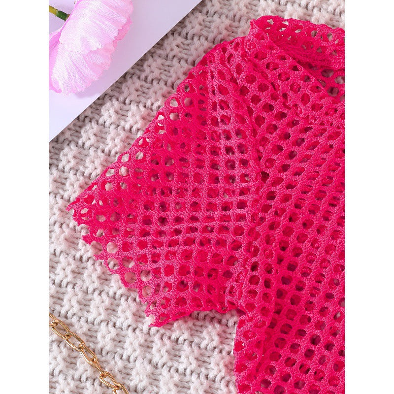 Printed suspender skirt fashionable and versatile summer children
