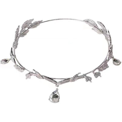 Exotic retro temperament tassel headdress female new rhinestone high-grade headband headband bridal crown hair accessories (Available)