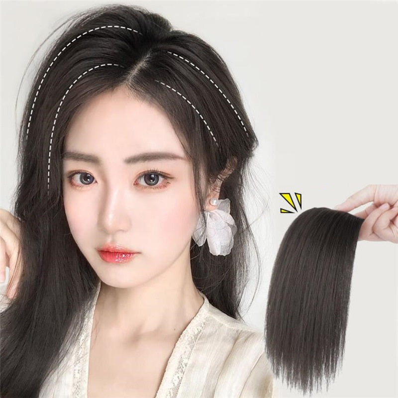 Wig piece hair root fluffy pad hair piece on both sides thickening hair volume invisible hair extension one-piece head hair   (Available)
