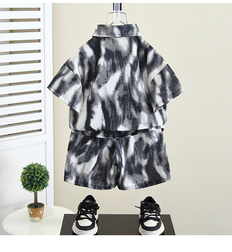 Summer Boys Clothes Suit Fashion Children's Shirt+Shorts 2Pcs/Set Toddler Wedding Party Suit Kids Vacation Outfit 2-11 Years
