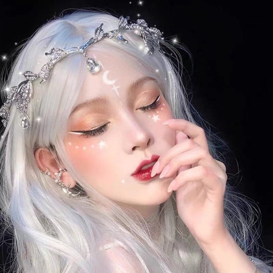 Exotic retro temperament tassel headdress female new rhinestone high-grade headband headband bridal crown hair accessories (Available)