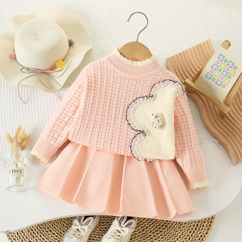 New  winter children's sweater skirt small knit (Available)