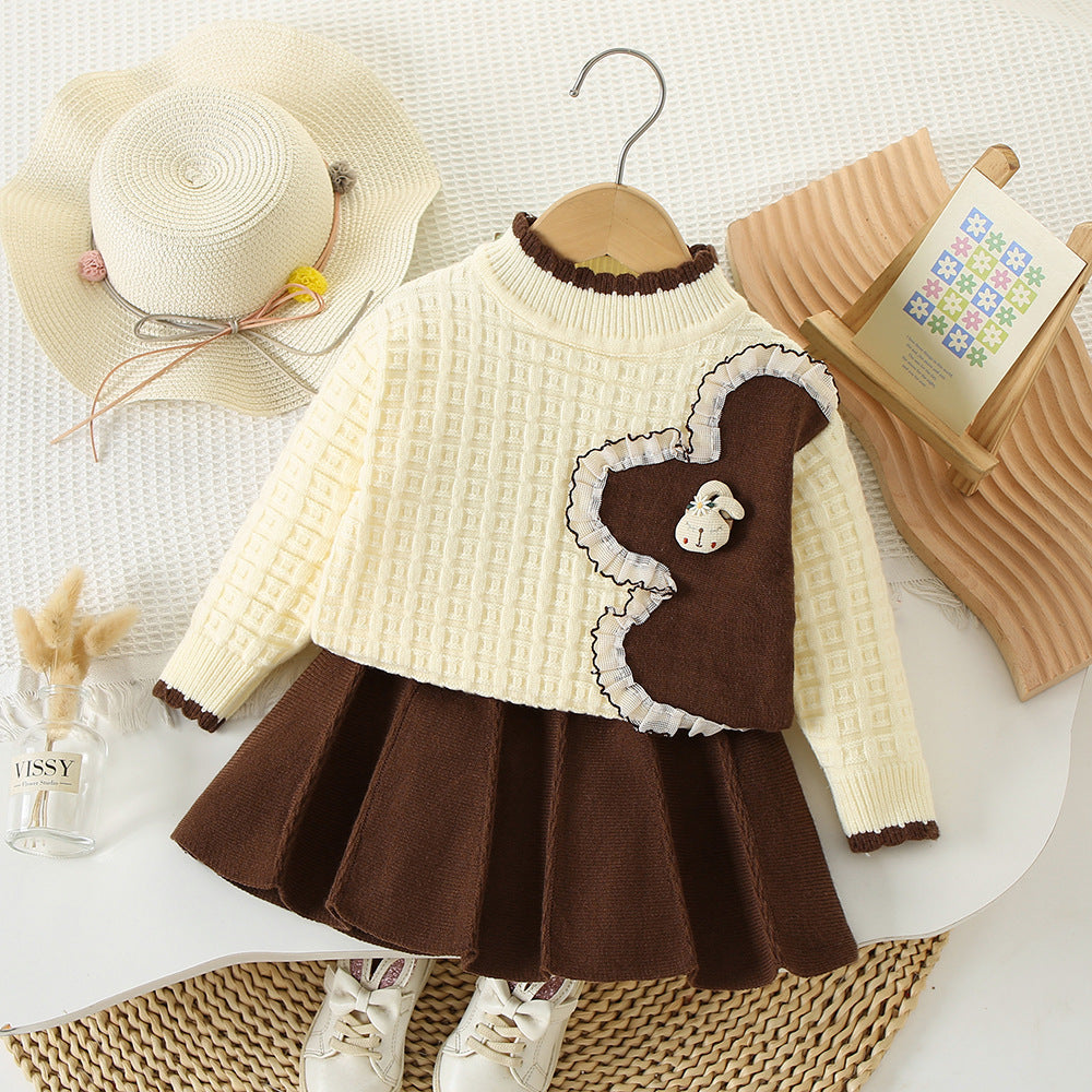 New  winter children's sweater skirt small knit (Available)