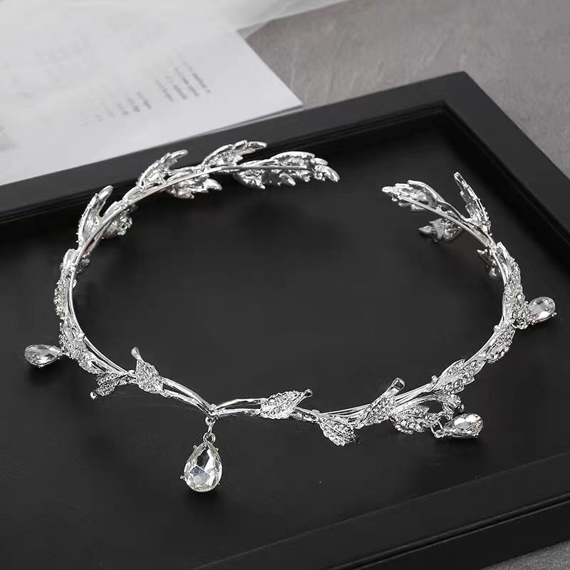 Exotic retro temperament tassel headdress female new rhinestone high-grade headband headband bridal crown hair accessories (Available)