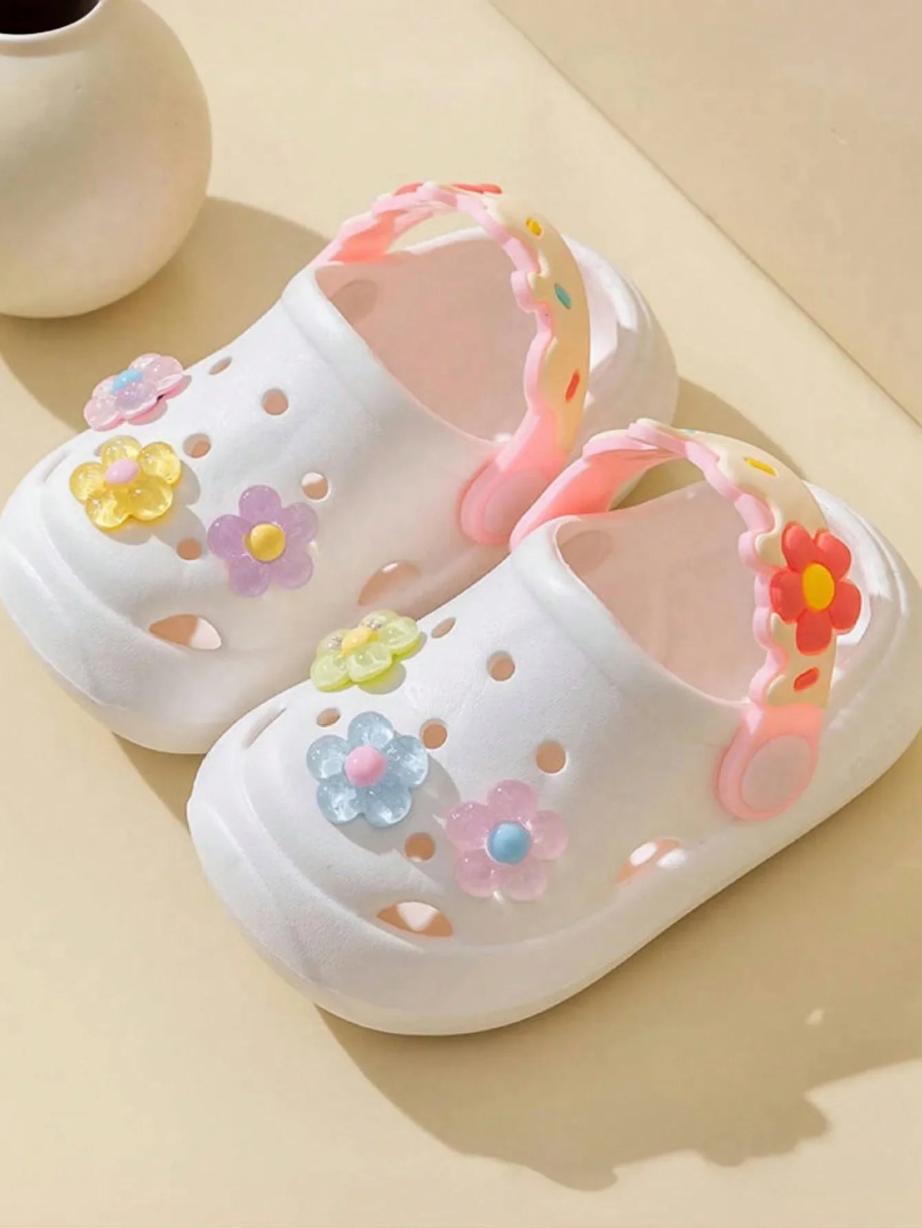 Summer indoor non-slip floral convertible soft-soled sandals for kids