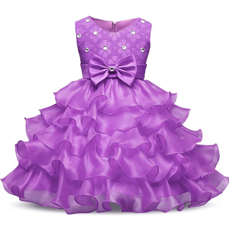 Flower Girl Dress For Wedding Baby Girl  Birthday Outfits Children's Girls First Communion Dresses Girl Kids Party Wear