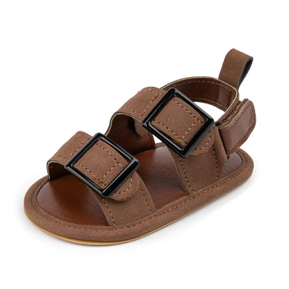Casual Style Buckle Decoration Beach Baby Sandals Anti-slip Comfortable Soft-soled Baby First Walkers