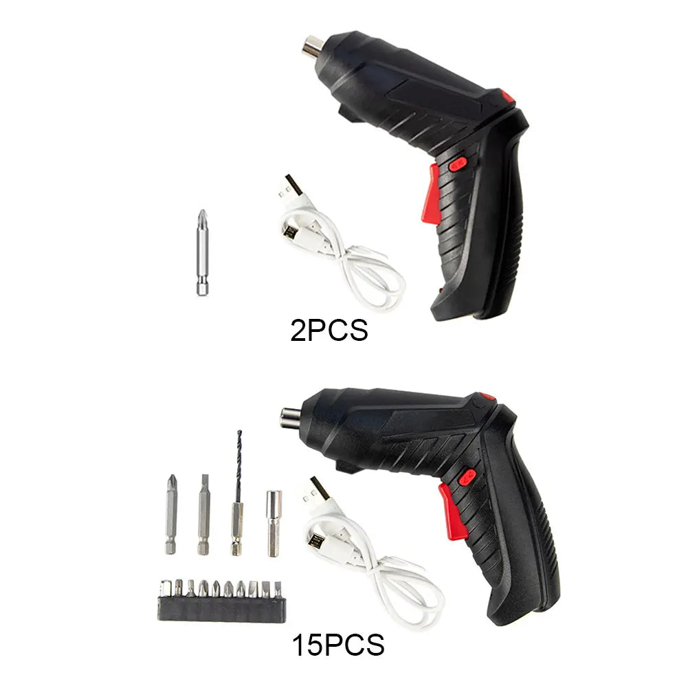 Electric Screwdriver Battery Rechargeable Cordless Screwdriver Powerful Impact Wireless Screwdriver Set Mini Drill Power Tools