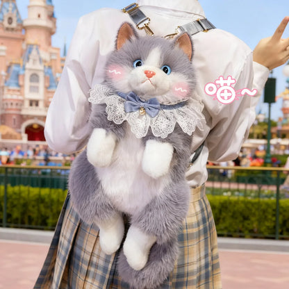 Simulated Puppet Cat Backpack Doll Cute Cat Backpack Plush Toy Daughter Birthday Gift