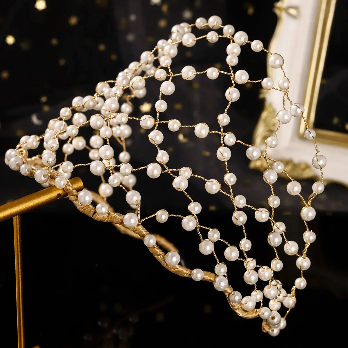 Elegant Handmade Weaving Tiara Hair Accessories Banquet Headpieces Exquisite Bridesmaid Gifts