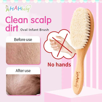 Baby Hair Brush for Hair Personalized Baby Brush Soft Goat Bristle Kids Hair Brush