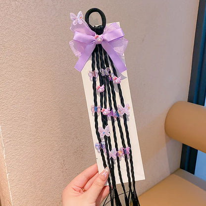 Children's baby cute braid hair tie high ponytail headband hair accessory kawaii gift new style