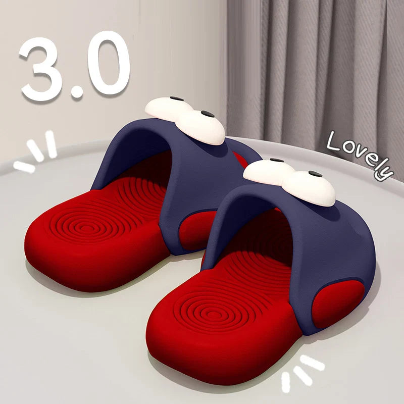 New Child Slippers Lovely Big Eyes Pattern Girls' Shoes EVA Thick Sole Ssandals For Kids Comfortable Girl Slippers