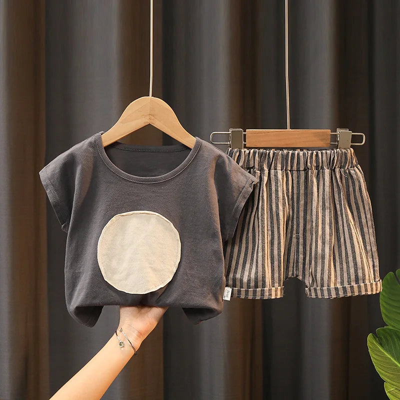 Summer Fashion Baby Boy Clothes Sets T-shirt  Toddler Casual Clothing Suits Children Kids Boys Outfits Suit