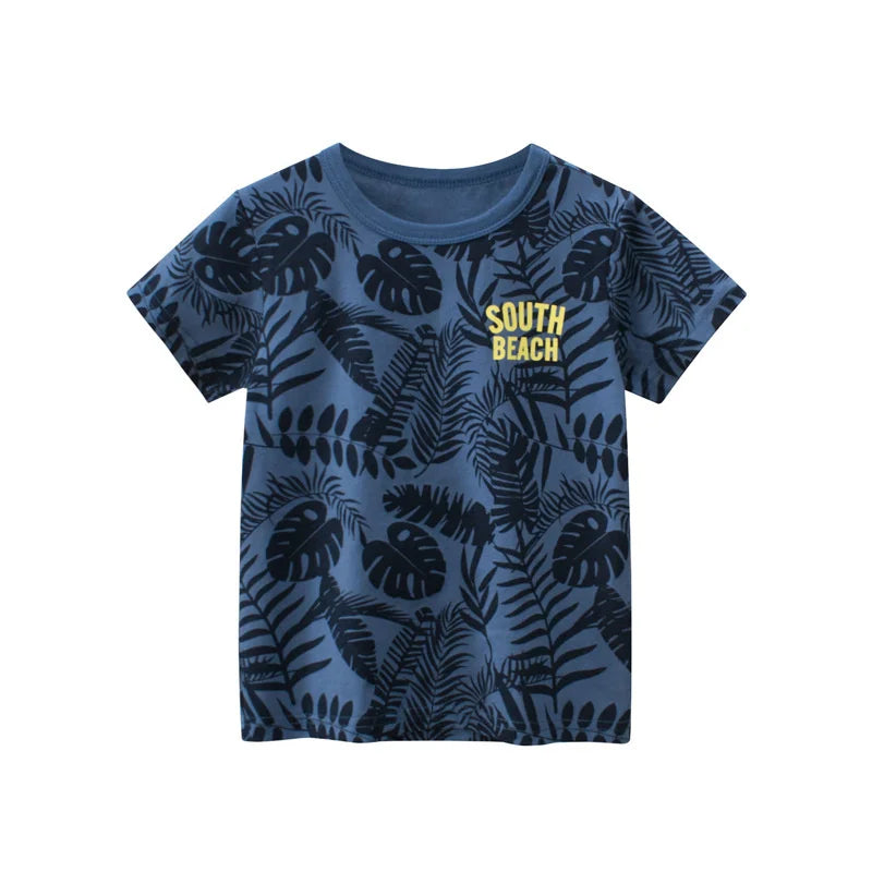 Jumping Meters Hot Selling Boys Girls Summer Baby T Shirts Short Sleeve Cartoon Cars  Toddler Tees Tops Boys Girls Clothing