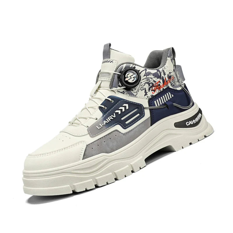 Men's Casual Outdoor Boots Fall Breathable Trendy Versatile Leisure Knob Board Shoes Anti-slip Riding Fashion Sneakers