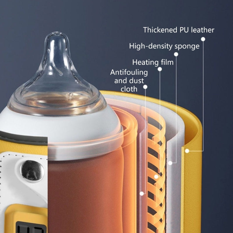 Lightweight Baby Bottle Warmer Bag Portable USB Bottle Warmer 5 Gear Adjustable Infant Milk Warmer Infant Feeding Bottle