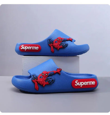 Anime peripheralsMarvel cartoon Spider-Man children's home anti-slip sandals New flip-flop boys soft-soled beach sandals EVA