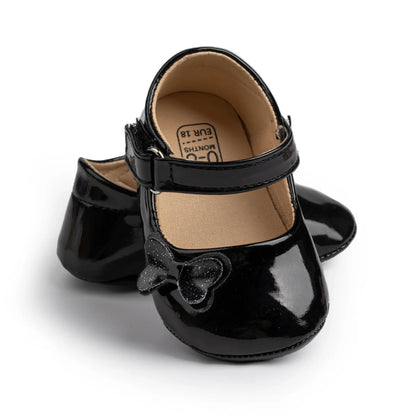 Baby Girl Shoes Newborn PU Leather Bowknot Dress Infants Shoes Rubber Non-Slip Toddler First Walker Baby Shoes Girls
