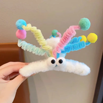 Clip Hair Accessory Thick Hair-Claw Clip Fluffy Plush Hairs Claw Clips for Girls Thick Hair Strong Hold Barrettes