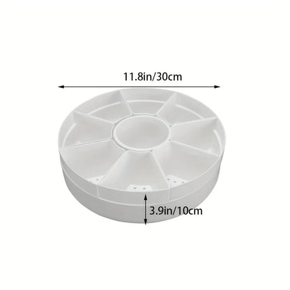 Oval shaped multiple rotatable flower pots - White succulent plant potted plant - Plant storage pot with drainage tray