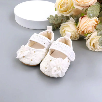 Spring and Summer Baby Soft Soled Comfortable Cloth Shoes 0-12 Months Baby Princess Shoes Anti Slip Walking Shoes