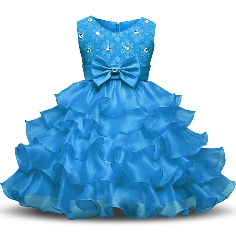 Flower Girl Dress For Wedding Baby Girl  Birthday Outfits Children's Girls First Communion Dresses Girl Kids Party Wear