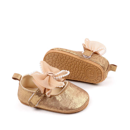 Baby Shoes Girl Baby Cute Bow PU Princess Shoes Soft Cloth Sole Comfortable Walking Shoes Spring and Autumn Sweet Design