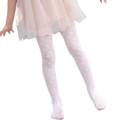 Girls Princess Pantyhose Children Children Summer Thin leggings Mesh Stockings Little Princess White Tight Love Soft Hosiery