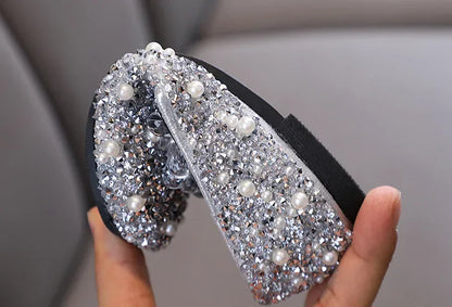 Kids Girl Shoes New Girls Princess Shoes Fashion Children Sequins Bling Bow Shoe Kid Rhinestone Non-slip Flat Shoe