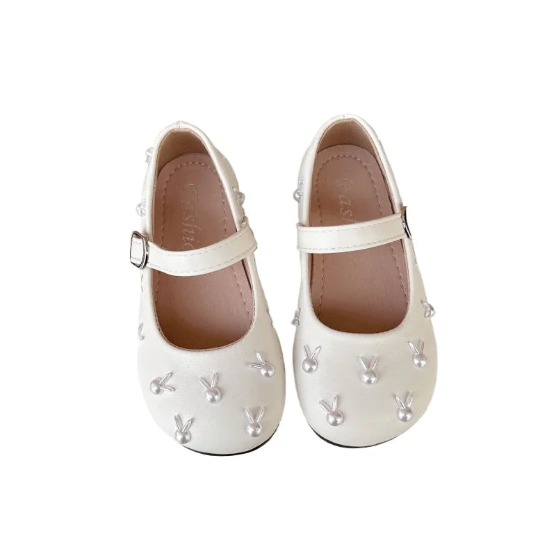 Child Princess Leather Shoe2025Four Seasons New Korean Edition Child FlatShoe  Glitter Girl Anti slip Versatile Le FuShoe